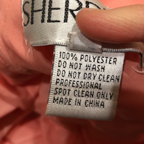 NWOT Sherri Hill Prom Dress Size 8 Pastel Peach Pink Rhinestone Floral Lace Mini - Picture 6 of 9